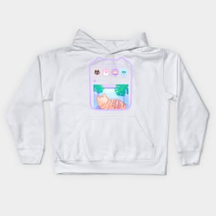 meow instagram cat aesthetic chill lofi vibes Kids Hoodie